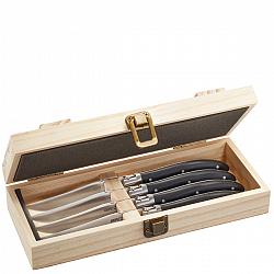 Steakmesser-Set BASCO, 4 Stück in edler Kiefernholz-Box