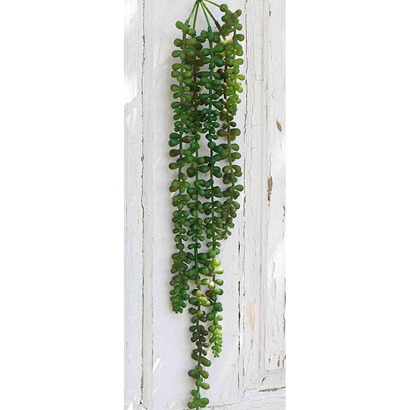 Künstliche Sukkulente, hängend, 60 cm, grün