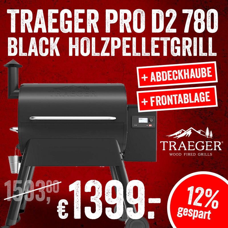 Traeger Pro D2 780 Black Holzpelletgrill im Angebot 